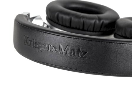 Kr&uuml;ger&amp;Matz KM0669 Bedrade hoofdtelefoon met microfoon walnotenhout