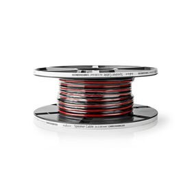 Speaker-Kabel | 2 x 2,50 mm2 | 15 m rond | Rood/Zwart