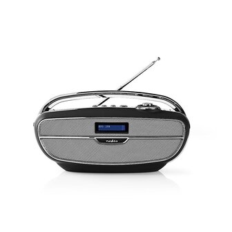 Nedis FM-radio | 60 W | Bluetooth&reg; | Zwart / zilver