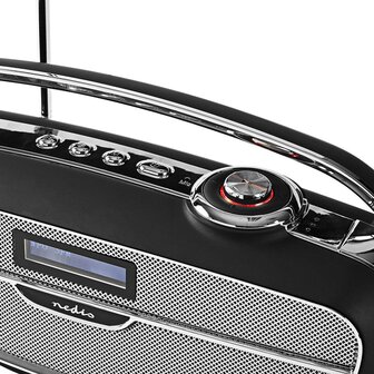 Nedis FM-radio | 60 W | Bluetooth&reg; | Zwart / zilver