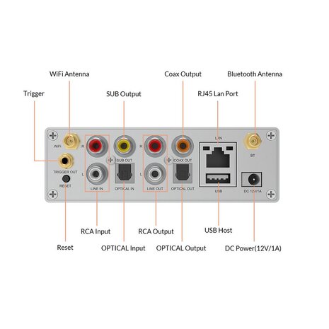 Arylic S50 pro+ voorversterker - streaming unit